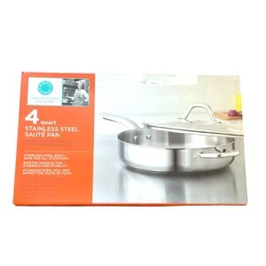 Martha Stewart Collection 4 Quart Stainless Steel Sauté Pan
